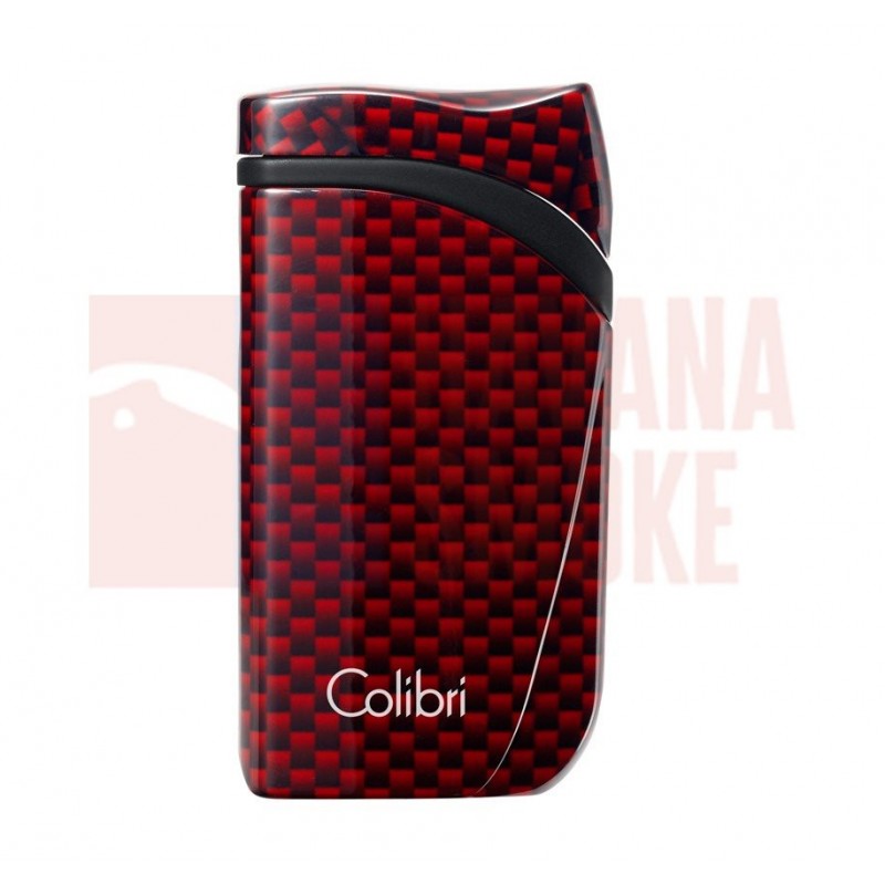 Купить Зажигалка сигарная Colibri Falcon, красный карбон LI310T7