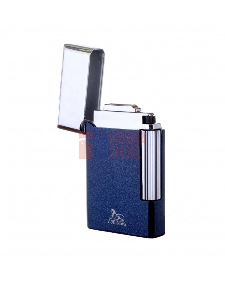 Зажигалка трубочная Lubinski Сполето, кремневая, синий металлик - купить в интернет-магазине Havana Smoke