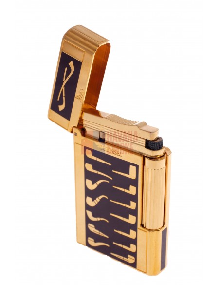 Зажигалка трубочная Lubinski Celebration, золото с бордо - купить в интернет-магазине Havana Smoke