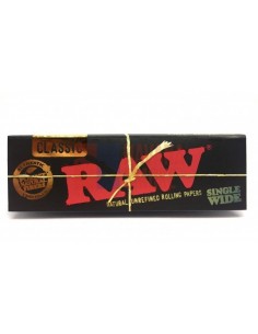 Сигаретная бумага RAW SINGLE WIDE BLACK (50пач х50лист)  - купить в интернет-магазине Havana Smoke