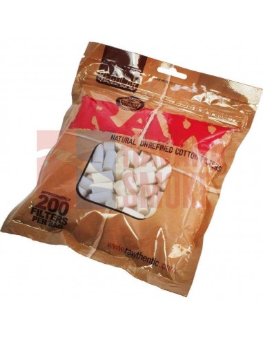 Сигаретные фильтры RAW REGULAR COTTON (200шт) - купить в интернет-магазине Havana Smoke