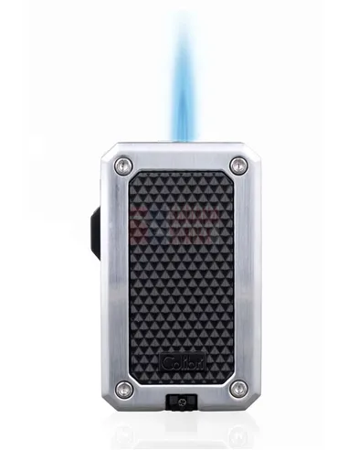 Зажигалка сигарная Colibri Rally, черная-хром-LI360T2