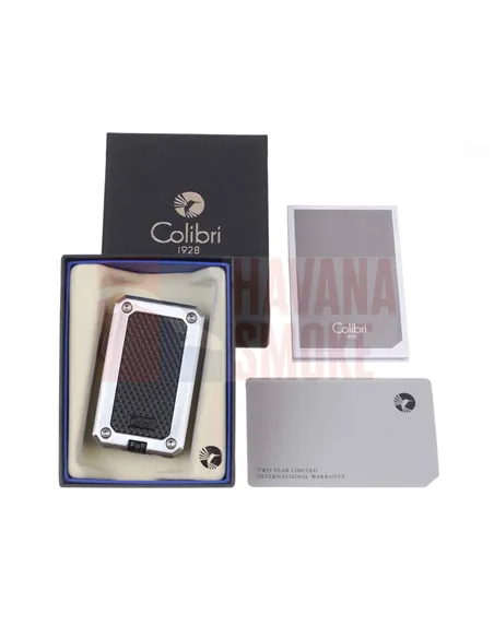 Зажигалка сигарная Colibri Rally, черная-хром-LI360T2