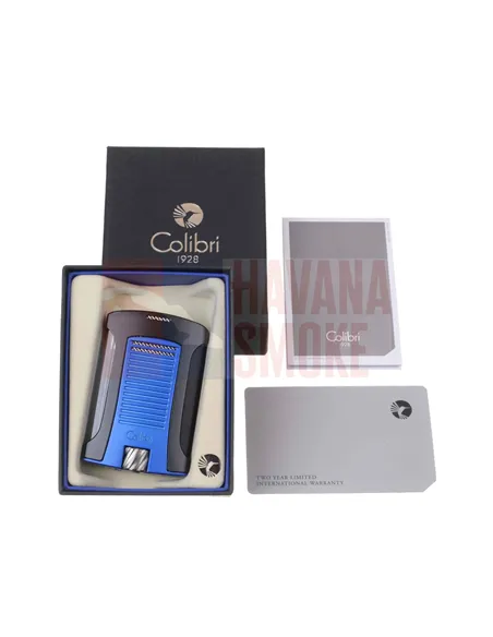 Зажигалка сигарная Colibri Daytona, черно-синяя-LI770T13