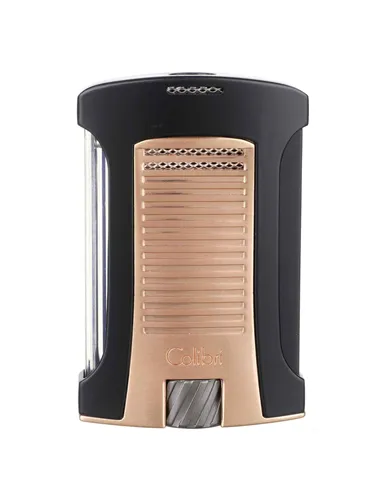Зажигалка сигарная Colibri Daytona, черная-розовое золото-LI770T17