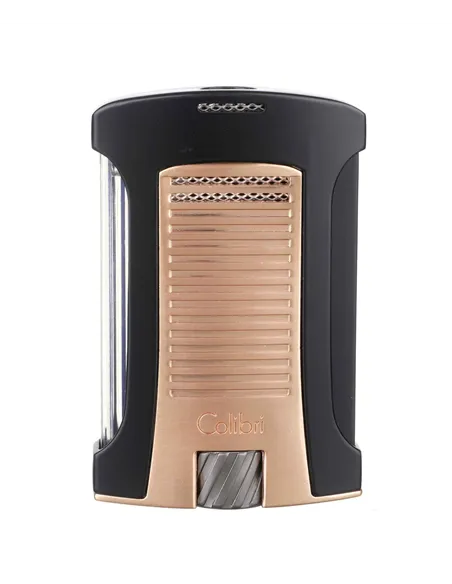 Зажигалка сигарная Colibri Daytona, черная-розовое золото-LI770T17