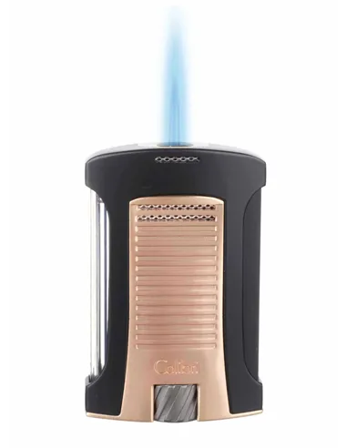 Зажигалка сигарная Colibri Daytona, черная-розовое золото-LI770T17