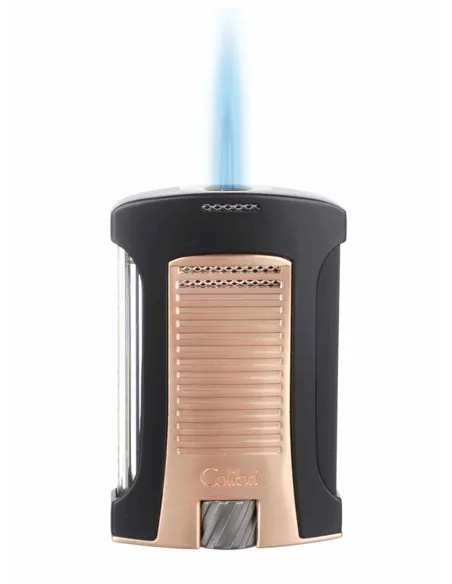 Зажигалка сигарная Colibri Daytona, черная-розовое золото-LI770T17