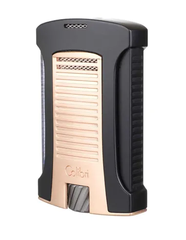 Зажигалка сигарная Colibri Daytona, черная-розовое золото-LI770T17