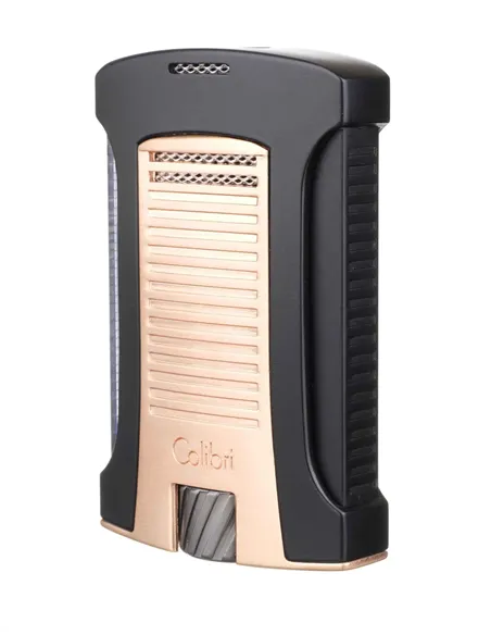 Зажигалка сигарная Colibri Daytona, черная-розовое золото-LI770T17