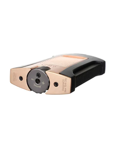 Зажигалка сигарная Colibri Daytona, черная-розовое золото-LI770T17