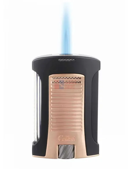 Зажигалка сигарная Colibri Daytona, черная-розовое золото-LI770T17