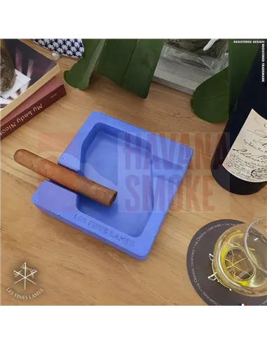 Пепельница LES FINES LAMES DYAD BLUE на 2 сигары