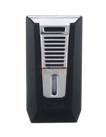 Зажигалка сигарная Colibri Slide (двойное пламя), черная-хром-LI850T11
