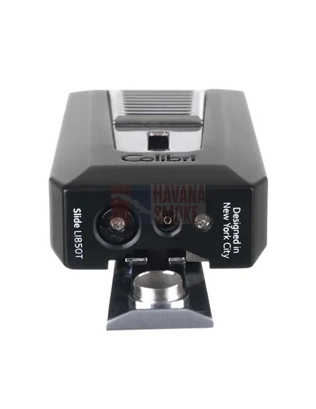 Зажигалка сигарная Colibri Slide (двойное пламя), черная-хром-LI850T11