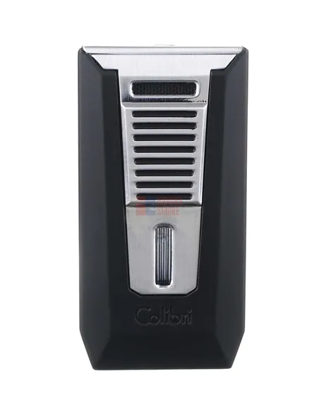 Зажигалка сигарная Colibri Slide (двойное пламя), черная-хром-LI850T11