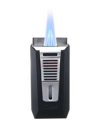 Зажигалка сигарная Colibri Slide (двойное пламя), черная-хром-LI850T11