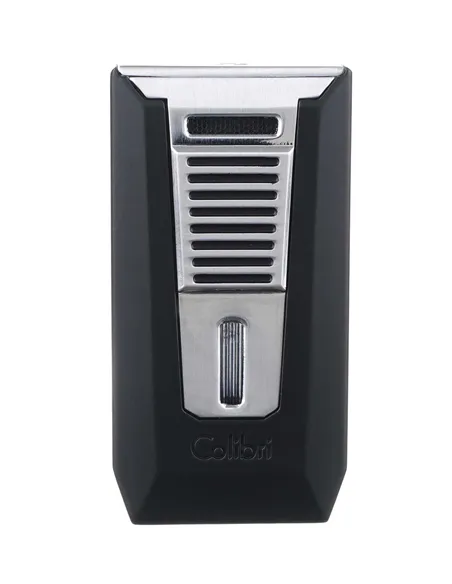 Зажигалка сигарная Colibri Slide (двойное пламя), черная-хром-LI850T11