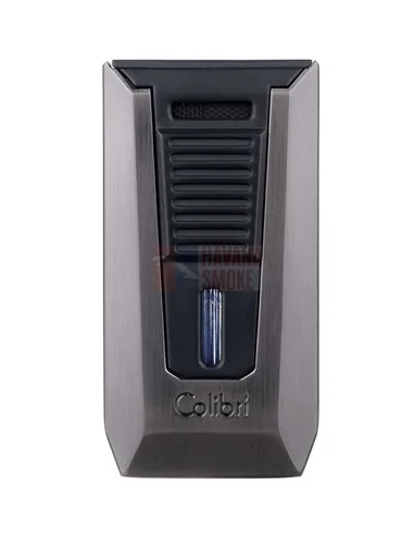 Зажигалка сигарная Colibri Slide (двойное пламя), черная-оружейная сталь-LI850T12