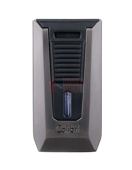 Зажигалка сигарная Colibri Slide (двойное пламя), черная-оружейная сталь-LI850T12