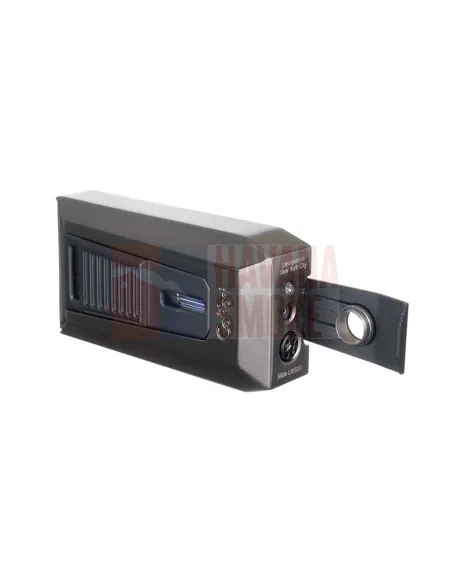 Зажигалка сигарная Colibri Slide (двойное пламя), черная-оружейная сталь-LI850T12