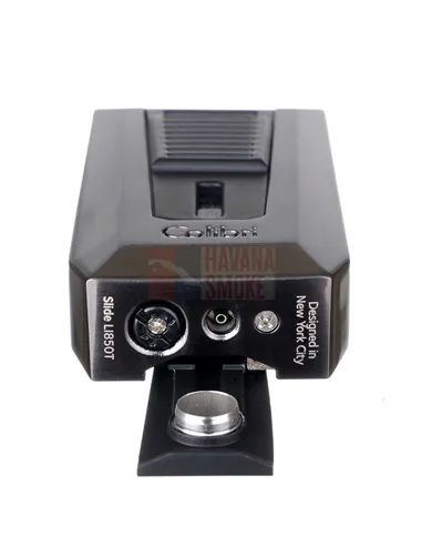 Зажигалка сигарная Colibri Slide (двойное пламя), черная-оружейная сталь-LI850T12