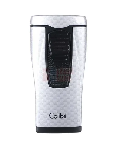 Зажигалка сигарная Colibri Monaco (тройное пламя), серебристый карбон-LI880T11