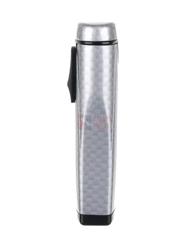 Зажигалка сигарная Colibri Monaco (тройное пламя), серебристый карбон-LI880T11