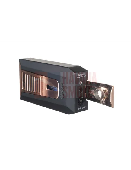 Зажигалка сигарная Colibri Slide (двойное пламя), черная-розовое золото LI850T13