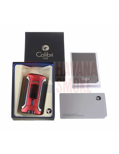 Зажигалка сигарная Colibri Apex, красная-LI410T12