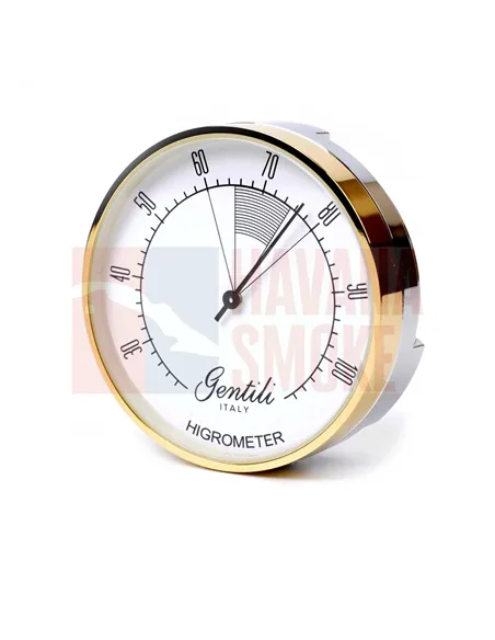 Гигрометр Gentili аналоговый, высокоточный, золото (Италия)