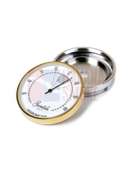 Гигрометр Gentili аналоговый, высокоточный, золото (Италия)