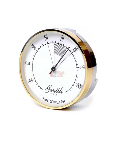 Гигрометр Gentili аналоговый, высокоточный, золото (Италия)