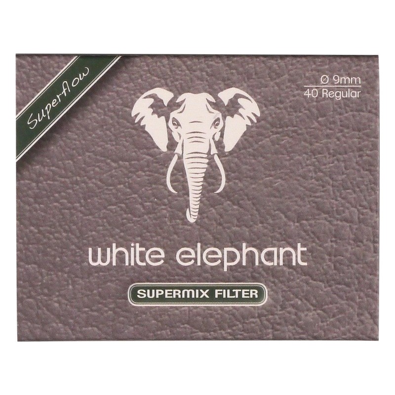 Купить Фильтры для трубок WHITE ELEPHANT 9mm (угольные/пенка) 10x40шт