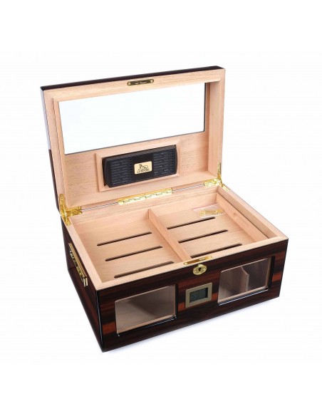 Хьюмидор Lubinski на 100 сигар cо стеклом, Эбеновое дерево Q2152 - купить в интернет-магазине Havana Smoke