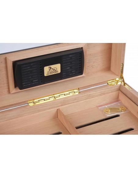 Хьюмидор Lubinski на 100 сигар cо стеклом, Эбеновое дерево Q2152 - купить в интернет-магазине Havana Smoke