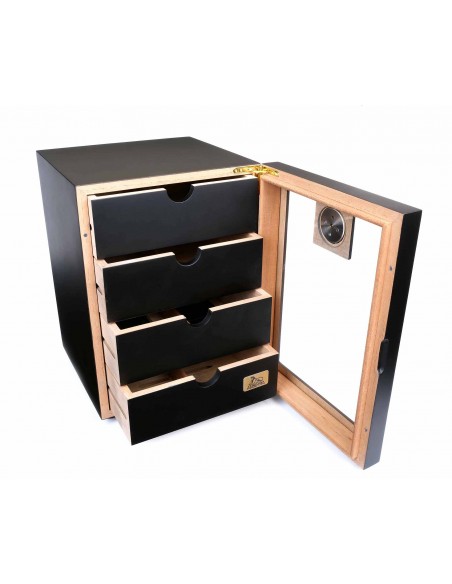 Хьюмидор-шкаф Lubinski на 130 сигар, Черный лак Q1000 - купить в интернет-магазине Havana Smoke