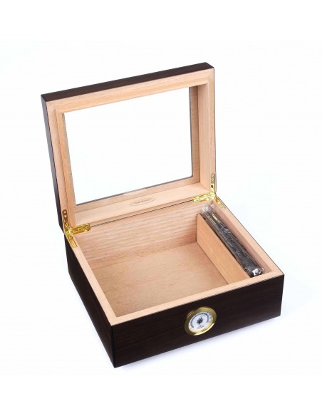 Хьюмидор Tom River на 40 сигар со стеклом, Орех 561-241 - купить в интернет-магазине Havana Smoke