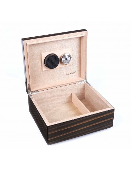 Хьюмидор Tom River на 40 сигар, шпон дерева Макассар 562-040 - купить в интернет-магазине Havana Smoke