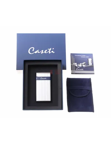 Зажигалка Caseti, турбо, тонкая, хром