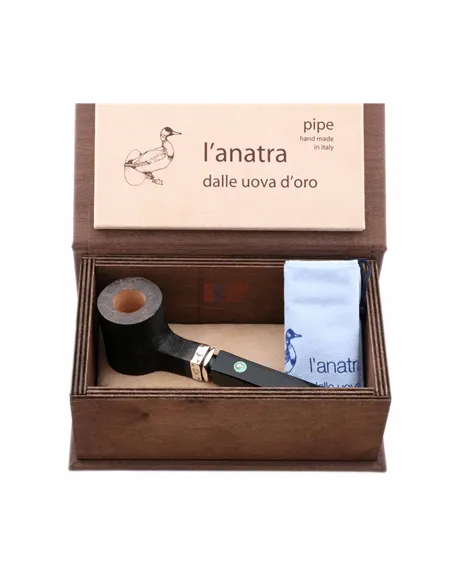 Курительная трубка L'Anatra Poker Pettinata Straight, в шкатулке L013-3