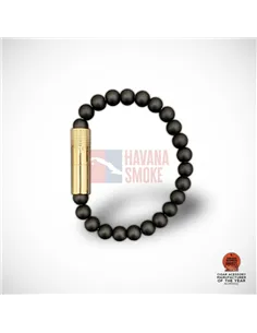 PUNCH BRACELET - Gold Matte Black Onyx