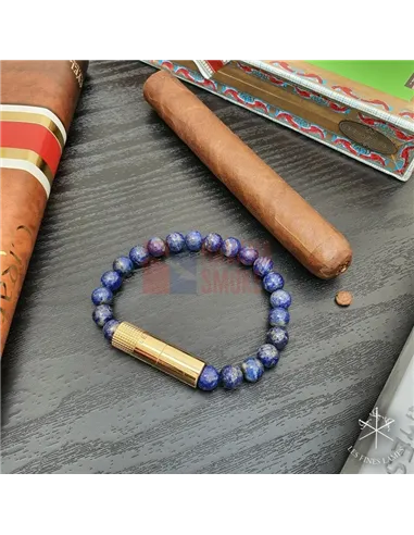 PUNCH BRACELET - Gold Lapis Lazuli
