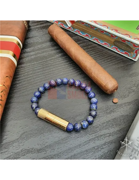 PUNCH BRACELET - Gold Lapis Lazuli