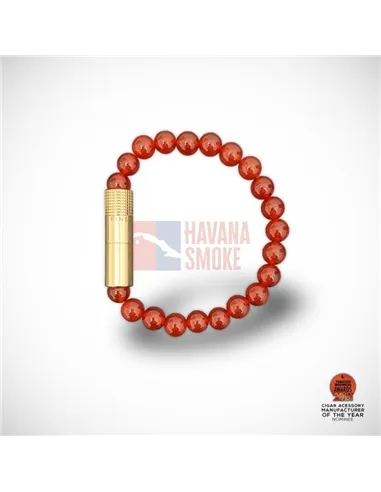 PUNCH BRACELET - Gold Carnelian