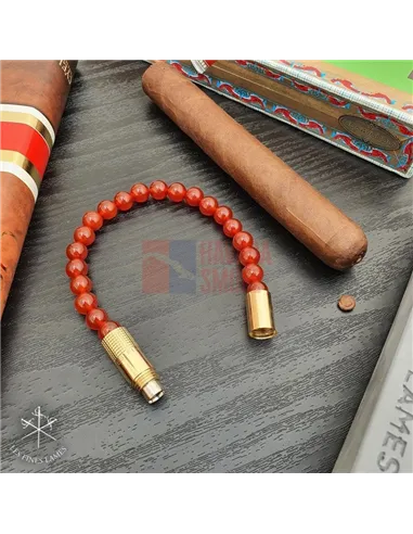 PUNCH BRACELET - Gold Carnelian