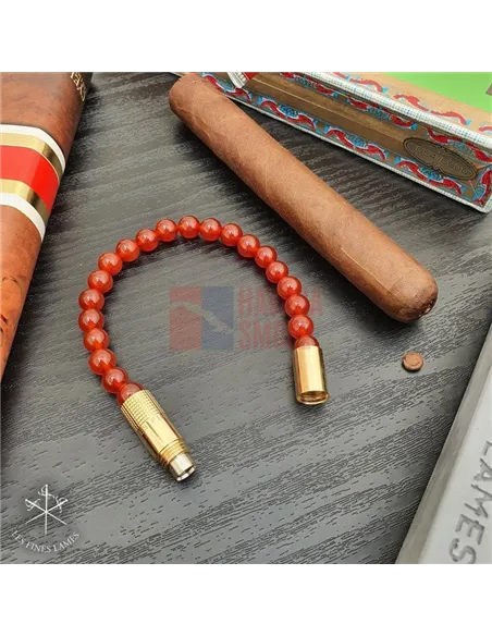 PUNCH BRACELET - Gold Carnelian