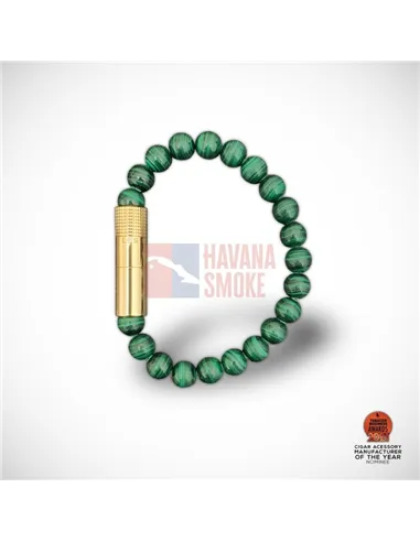 PUNCH BRACELET - Gold Malachite