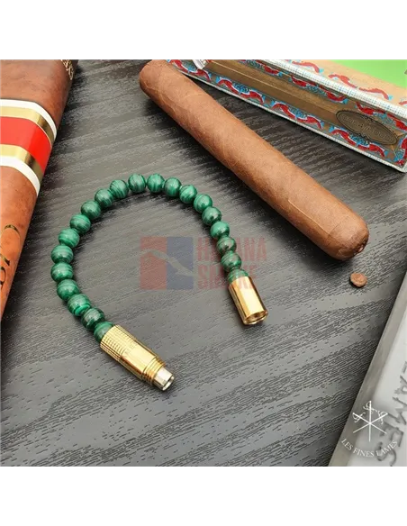 PUNCH BRACELET - Gold Malachite