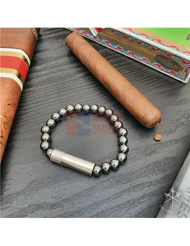 PUNCH BRACELET - Hematite